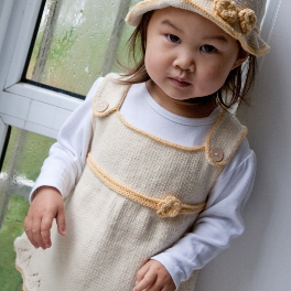 Hand-knitted Rose Dress